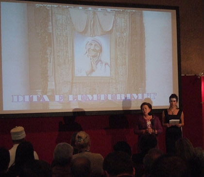 Zj. Berisha ne diten e lumturimit te Nene Terezes